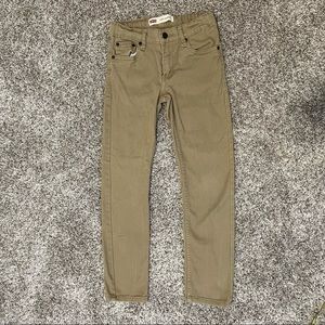 Levi’s 510 Skinny Stretch Adjustable Waist Sz 10 Kids Tan Khaki